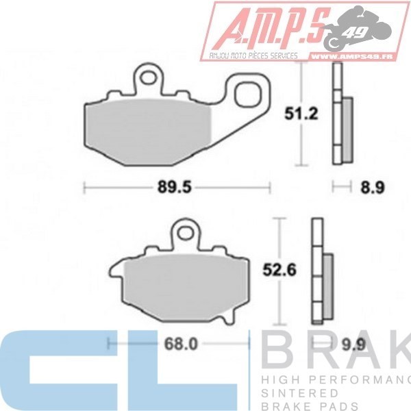 Plaquettes de frein CL BRAKES Usage: Arrière 2381 RX3