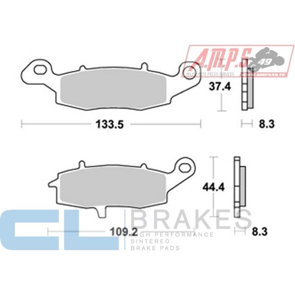 Plaquettes de frein CL BRAKES Usage: Racing Piste 2384 C60