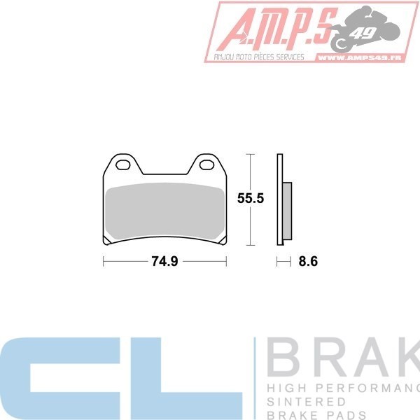 Plaquettes de frein CL BRAKES Usage: Route 2539 A3+