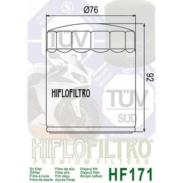 Filtre à huile HIFLOFILTRO Noir brillant - HF171B