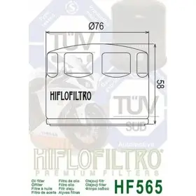 Filtre à huile HIFLOFILTRO - HF565