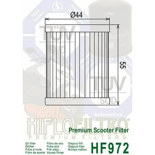 Filtre à huile HIFLOFILTRO - HF972