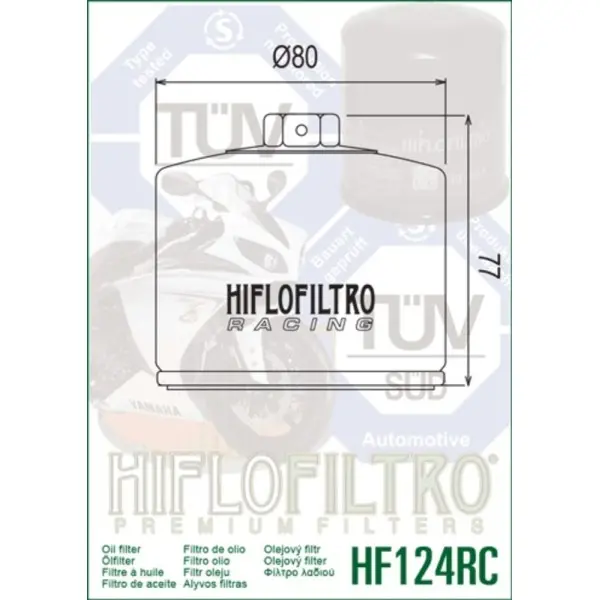 Filtre à air HIFLOFILTRO Racing - HF124RC Kawasaki