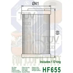 Filtre à huile HIFLOFILTRO - HF655
