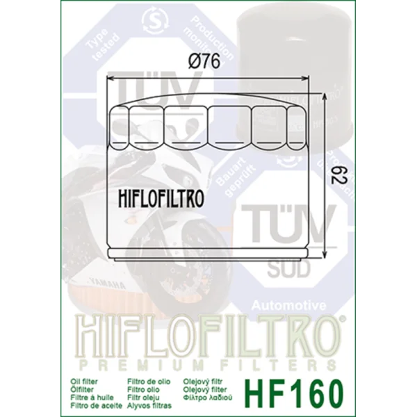Filtre à huile HIFLOFILTRO - HF160