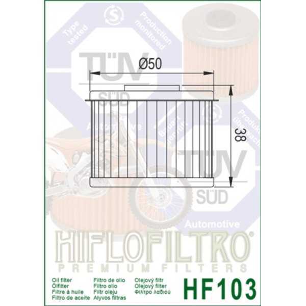 Filtre à air HIFLOFILTRO Racing - HF103