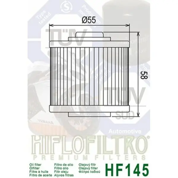 Filtre à huile HIFLOFILTRO - HF145