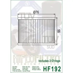 Filtre à huile HIFLOFILTRO - HF192 Triumph