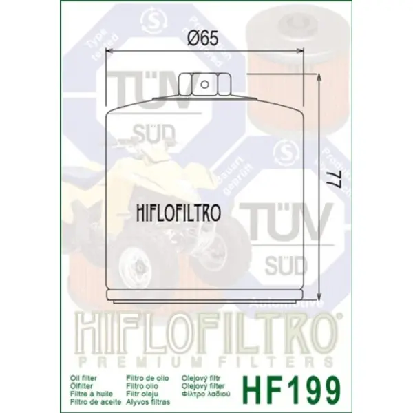 Filtre à huile HIFLOFILTRO - HF199