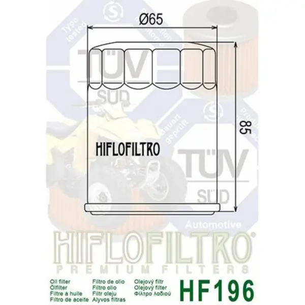 Filtre à huile HIFLOFILTRO - HF196 POLARIS