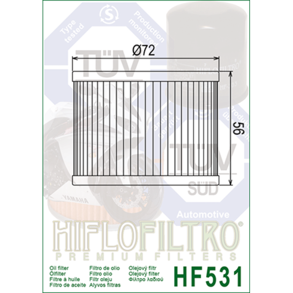 Filtre à huile HIFLOFILTRO - HF531 Suzuki