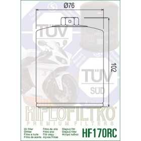Filtre à huile HIFLOFILTRO Performance noir brillant - HF170BRC