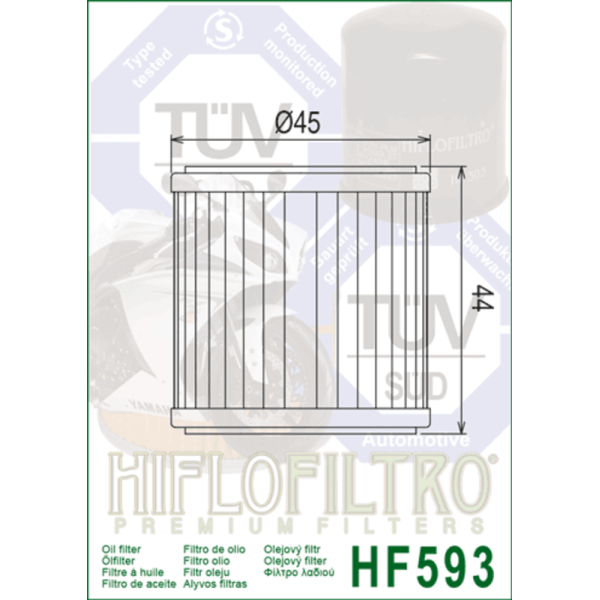 Filtre à huile HIFLOFILTRO - HF593