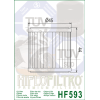 Filtre à huile HIFLOFILTRO - HF593