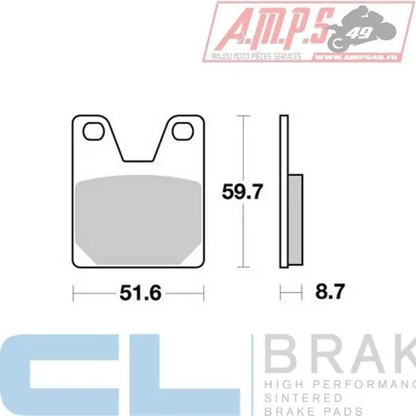 Plaquettes de frein CL BRAKES Usage: Arrière 2713 RX3