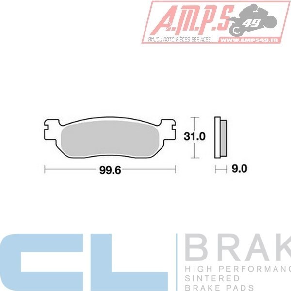 Plaquettes de frein CL BRAKES Usage: Arrière 2828 RX3
