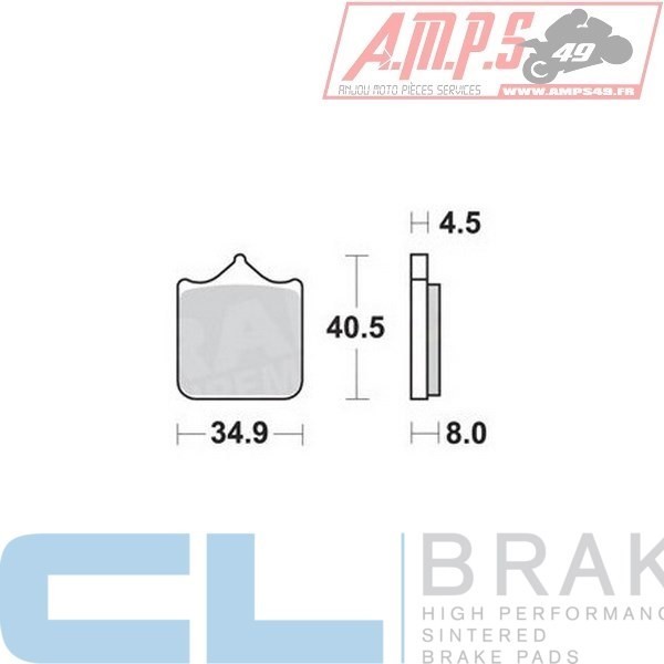 Plaquettes de frein CL BRAKES Usage: Racing Piste * 1207 C60