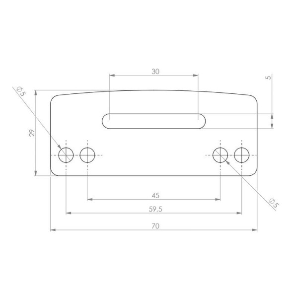 Support de montage HIGHSIDER pro pour éclairage de plaque - noir - à l\'unité