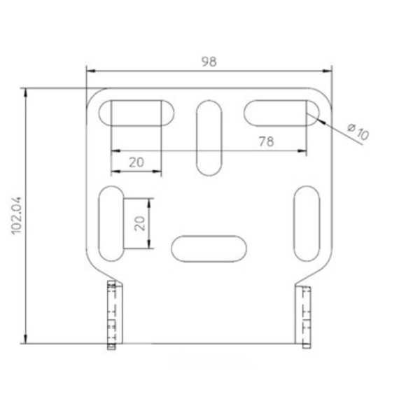 HIGHSIDER Support universel type 2, noir