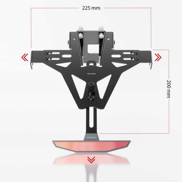 Support de plaque HIGHSIDER Akron-RS (sans éclairage) - KTM 990 Super Duke R