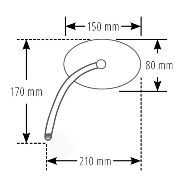 Rétroviseur de guidon HIGHSIDER smart Virago - chrome