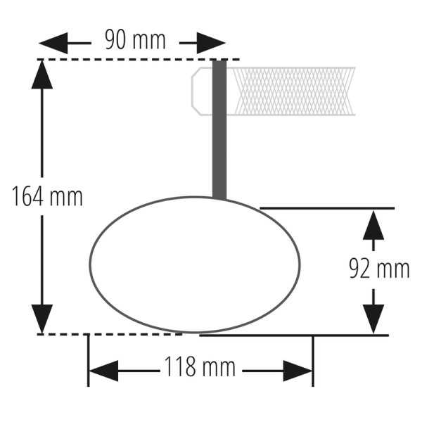 Rétroviseur embout de guidon HIGHSIDER pro Esagano-RS EVO - noir/noir