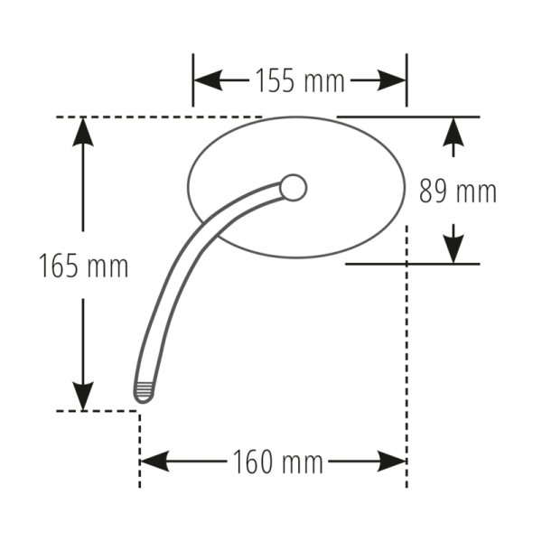 Rétroviseur de guidon HIGHSIDER smart Booster - noir