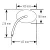 Rétroviseur de guidon HIGHSIDER smart long rond - chrome