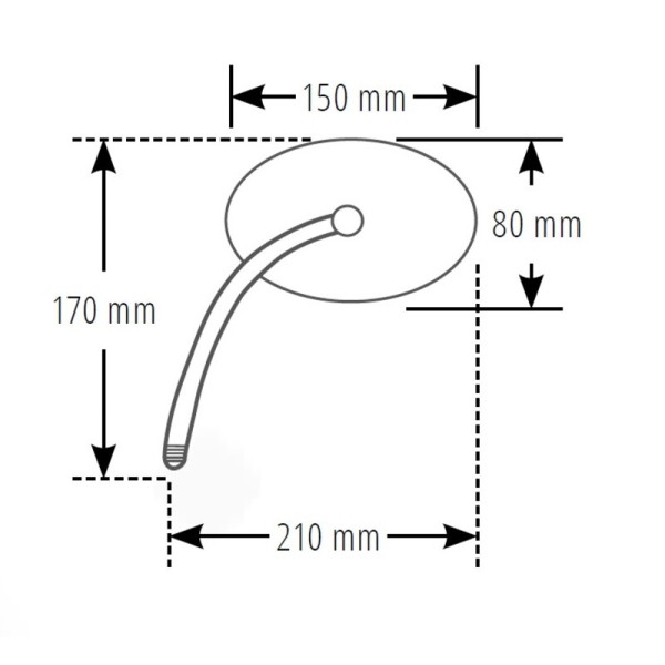 Rétroviseur de guidon HIGHSIDER smart Virago - noir
