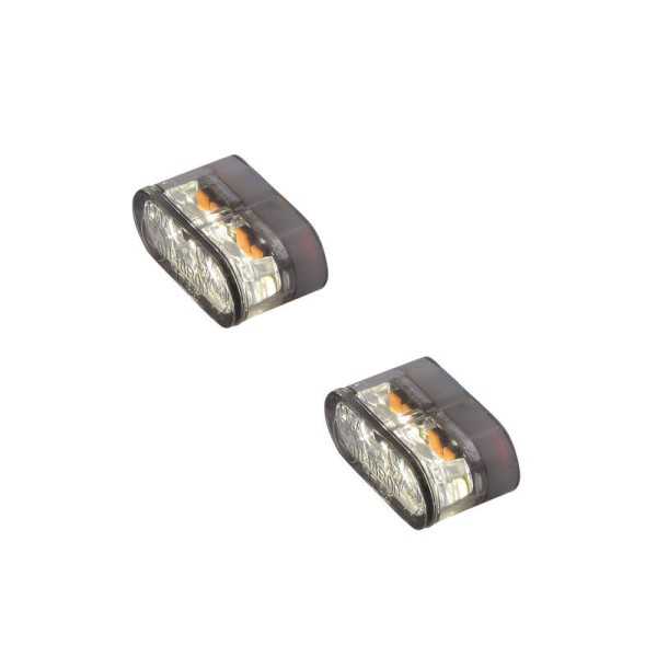 Clignotant/feu de position LED HIGHSIDER pro Little Star-MX Pro Module 2en1 homologué - verre fumé - la paire