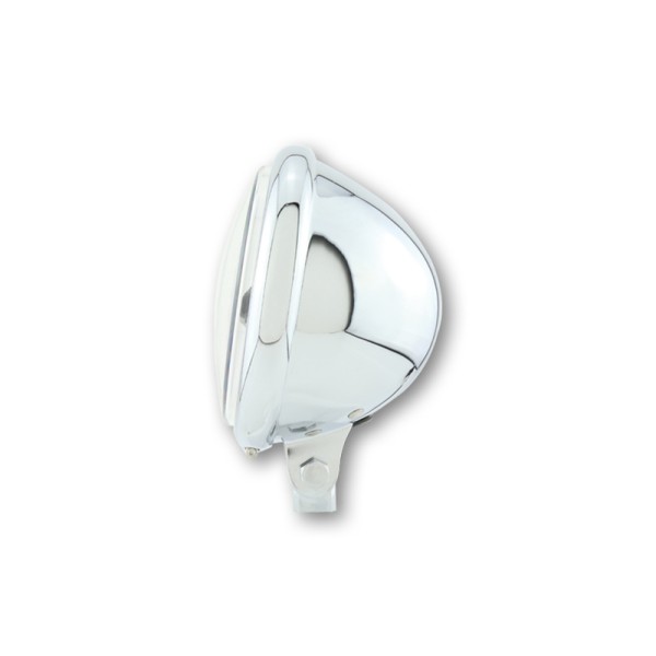 Phare à LED 5 HIGHSIDER 3/4" Bates Style type 5 noir chromé, lunette noire, fixation inférieure.