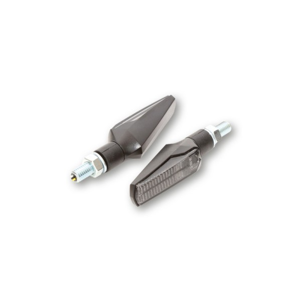 Feu arrière/clignotant LED HIGHSIDER smart Fineline 3en1 homologué - verre fumé - la paire