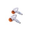 Clignotant HIGHSIDER smart Micro-Bullet homologué - verre orange - la paire