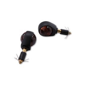 Clignotant de guidon HIGHSIDER smart Ochsenauge homologué - verre fumé - la paire