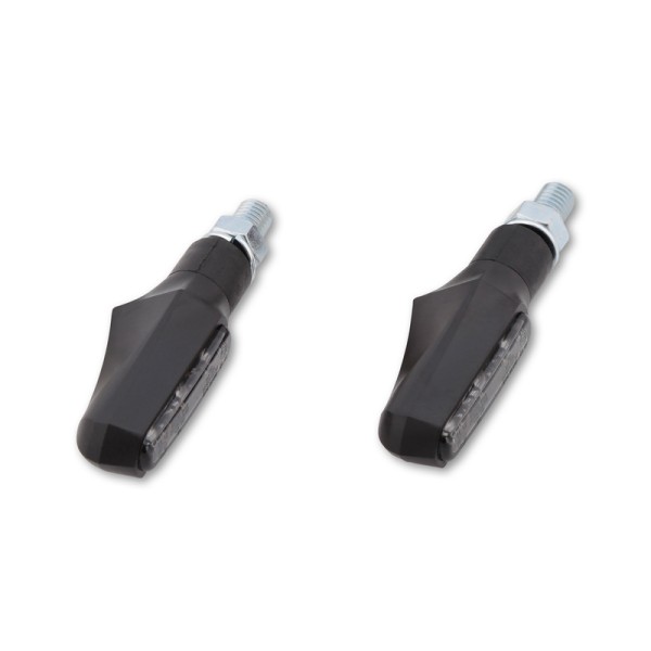 Clignotant LED HIGHSIDER smart Shorty Fin homologué - verre fumé - la paire