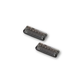 Feu arrière/clignotant LED HIGHSIDER smart Shorty 3en1 homologué - verre fumé - la paire