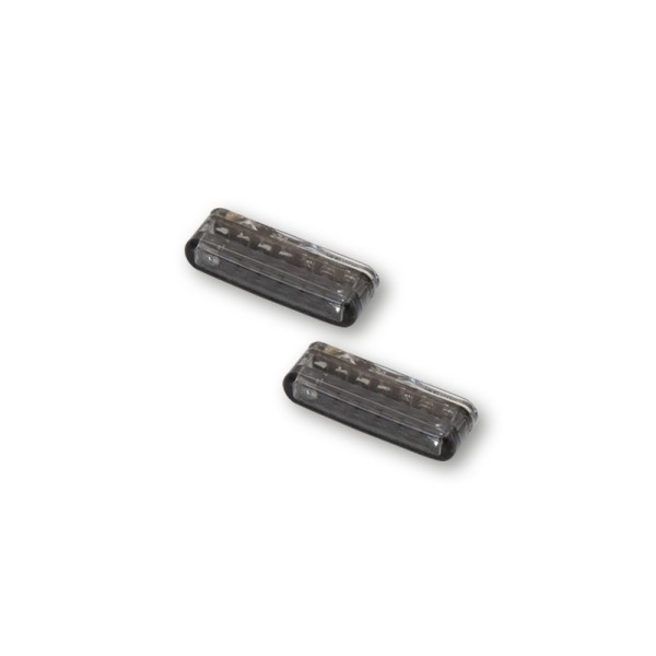 Feu arrière/clignotant LED HIGHSIDER smart Shorty 3en1 homologué - verre fumé - la paire