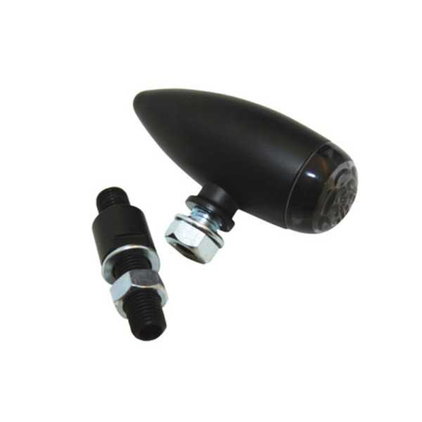 Feu arrière à LED HIGHSIDER Micro-Bullet, noir, teinté