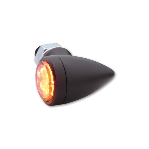 Feu arrière/clignotant LED HIGHSIDER smart Sixteen Bullet 3en1 homologué - verre fumé - la paire
