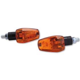 HIGHSIDER smart IMOLA 1 Bulb Mini Indicator Body Black / Lens Orange (Pair), Front & Rear