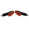 HIGHSIDER smart IMOLA 1 Bulb Mini Indicator Body Black / Lens Orange (Pair), Front & Rear