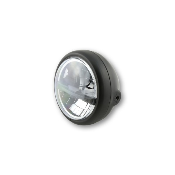 Feu avant LED HIGHSIDER pro Pecos Type 5 - 5 3/4 pouces - lentilles noires - fixation latérale - noir