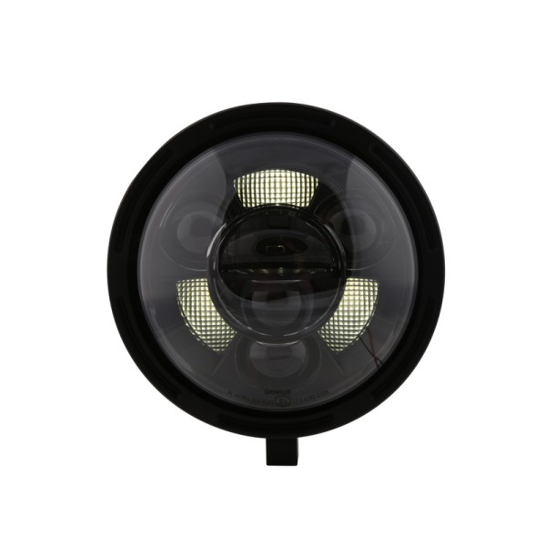 Feu avant LED HIGHSIDER pro Frame-R1 Type 11 - 7 pouces - fixation inférieure - noir
