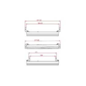 Bague de support de phare HIGHSIDER pro Frame-R1 - 7 pouces - CNC - fixation latérale - noir