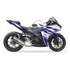 Ligne complète IXIL Hexoval Xtrem Race inox / alu noir - Yamaha R3/R25