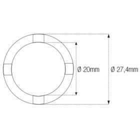 Douille à créneaux JMP pour bras oscillant/chassis Øint.20mm/Øext.27,4mm 4 crans BMW