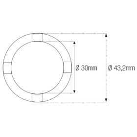Douille à créneaux JMP pour bras oscillant/chassis Øint.30mm/Øext.43,2mm 4 crans Suzuki