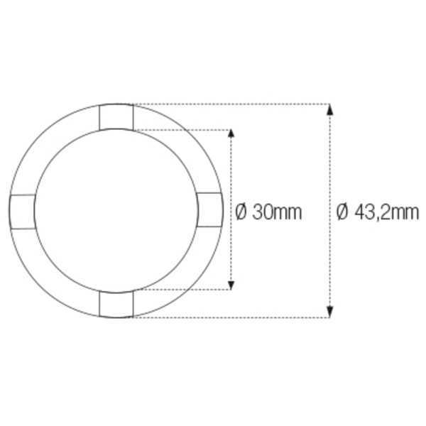 Douille à créneaux JMP pour bras oscillant/chassis Øint.30mm/Øext.43,2mm 4 crans Suzuki