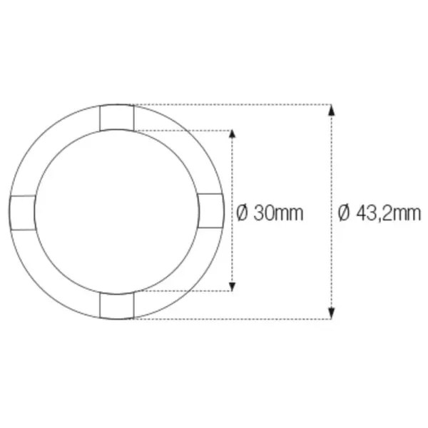 Douille à créneaux JMP pour bras oscillant/chassis Øint.30mm/Øext.43,2mm 4 crans Suzuki