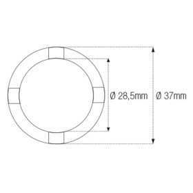 Douille à créneaux JMP pour bras oscillant/chassis Øint.28,5mm/Øext.37mm 4 crans Kawasaki